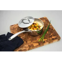 Panela Tramontina Chrono em Aço Inox Corpo Triplo com Tampa e Cabo 20 cm 3,1 L