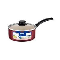 Panela Tramontina Turim em Alumínio com Revestimento Interno e Externo em Antiaderente Starflon Max Vermelha 18 cm 2 L