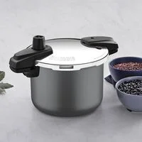 Panela de Pressão Tramontina Arizona Induction em Alumínio com Revestimento Interno e Externo em Antiaderente Starflon Max Titânio 20 cm 4,5 L