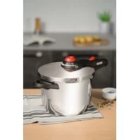 Panela de Pressão Tramontina Solar em Aço Inox Fundo Triplo com 5 Dispositivos de Segurança 22 cm 6 L