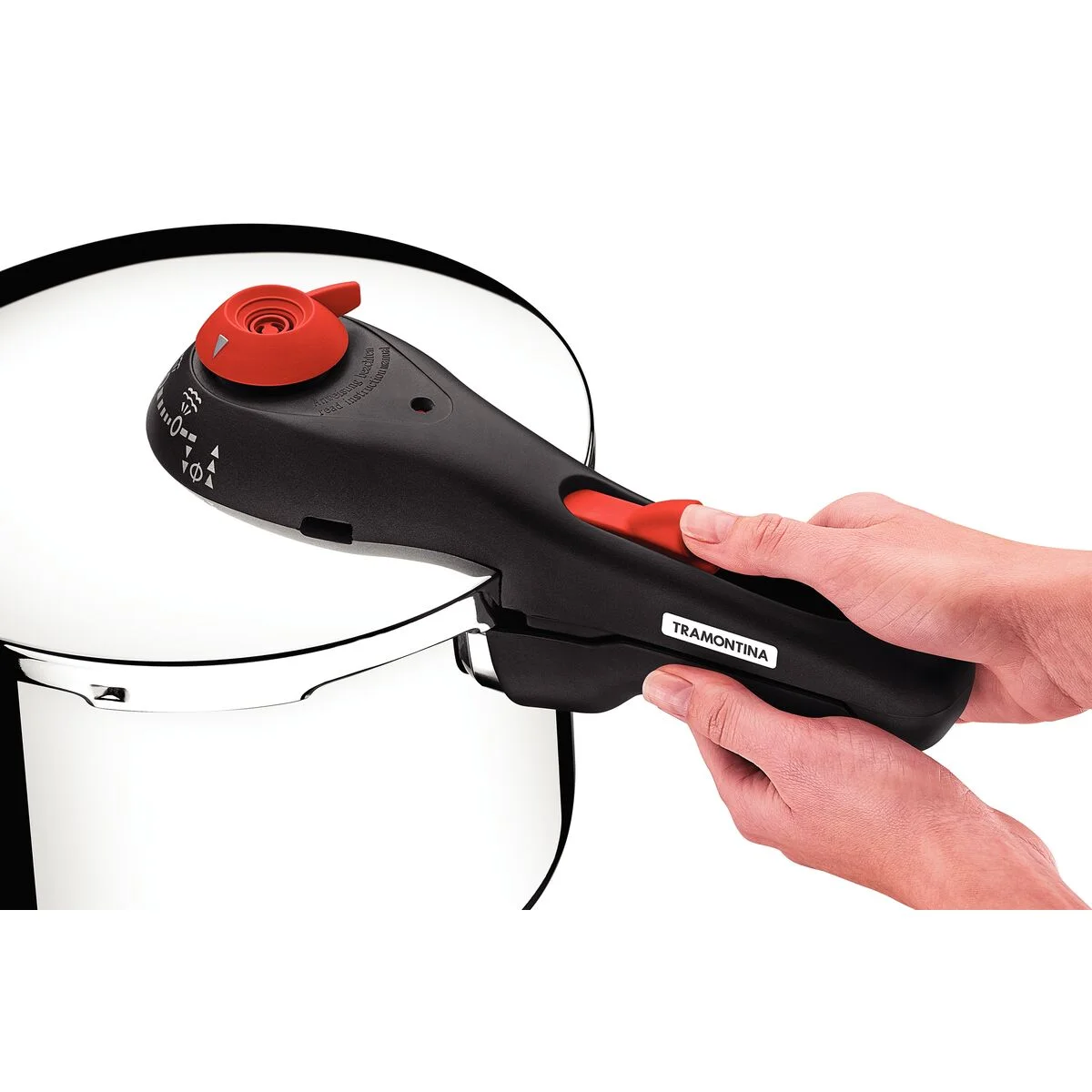Panela de Pressão Tramontina Solar em Aço Inox Fundo Triplo com 5 Dispositivos de Segurança 22 cm 3 L