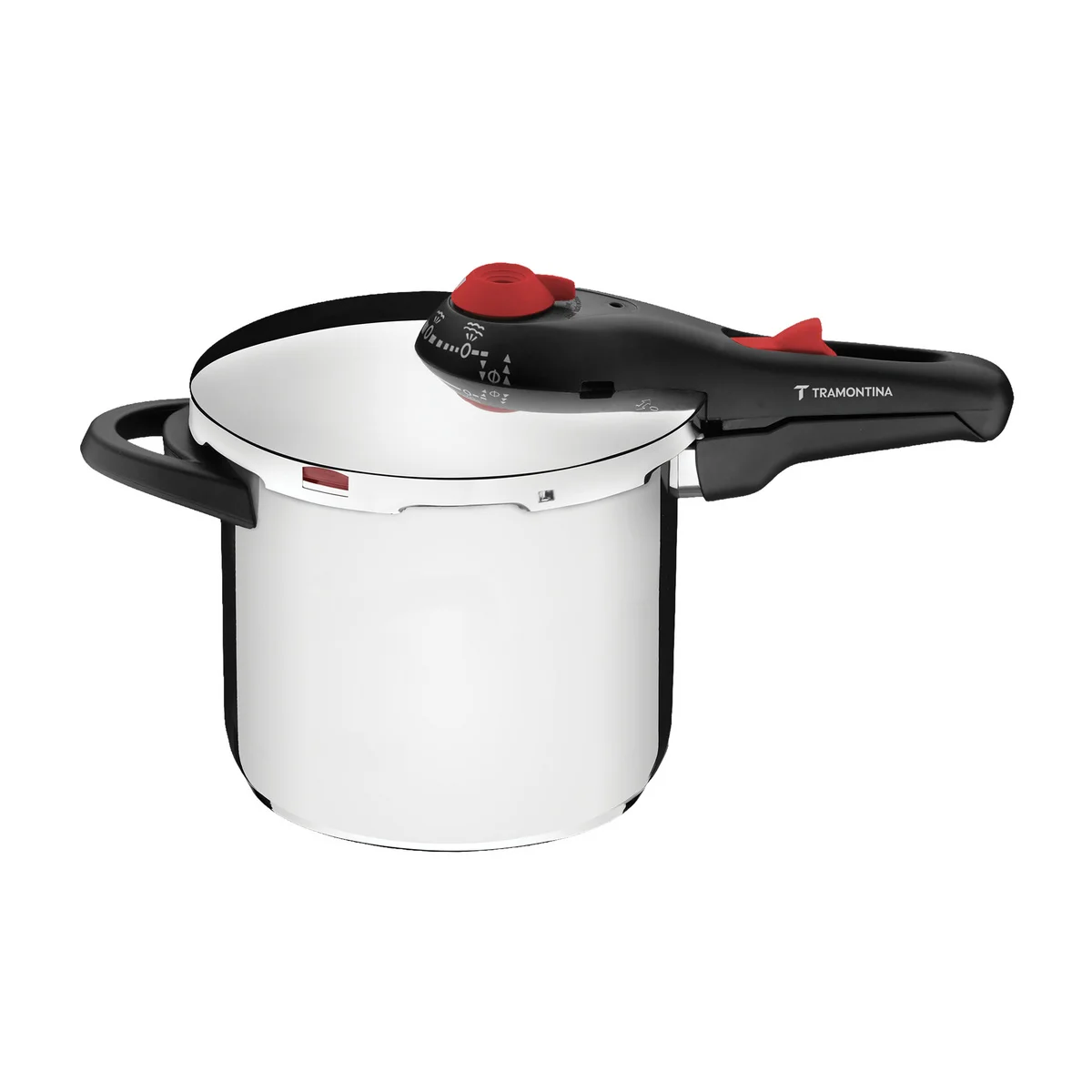Panela de Pressão Tramontina Solar em Aço Inox Fundo Triplo com 5 Dispositivos de Segurança 24 cm 9,5 L