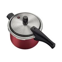 Panela de Pressão Tramontina Vancouver Effect em Alumínio com Revestimento Interno e Externo em Antiaderente Starflon Max Vermelho 20 cm 4,5 L