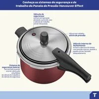 Panela de Pressão Tramontina Vancouver Effect em Alumínio com Revestimento Interno e Externo em Antiaderente Starflon Max Vermelho 20 cm 4,5 L