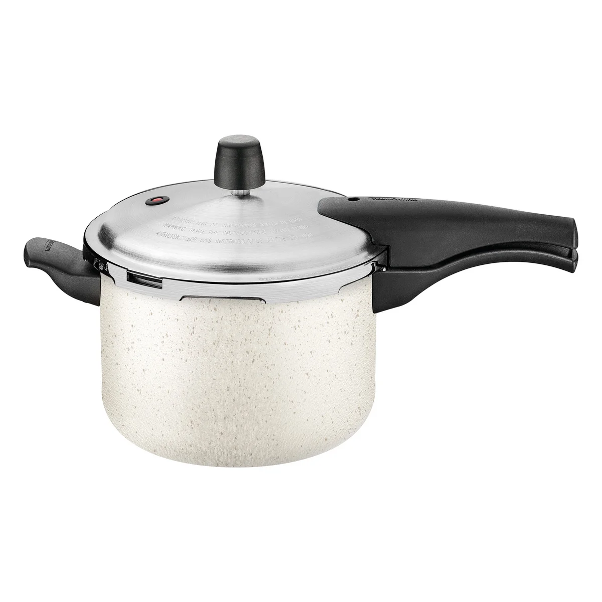 Panela de Pressão Tramontina Vancouver em Alumínio com Revestimento Interno e Externo em Antiaderente Starflon Max Bege 20 cm 4,5 L