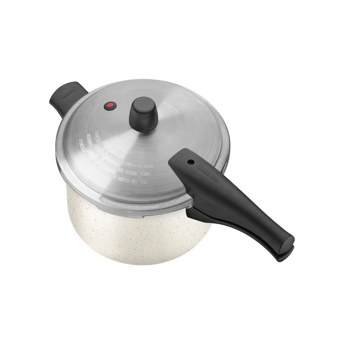 Panela de Pressão Tramontina Vancouver em Alumínio com Revestimento Interno e Externo em Antiaderente Starflon Max Bege 20 cm 4,5 L