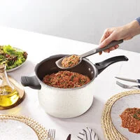 Panela de Pressão Tramontina Vancouver em Alumínio com Revestimento Interno e Externo em Antiaderente Starflon Max Bege 20 cm 4,5 L