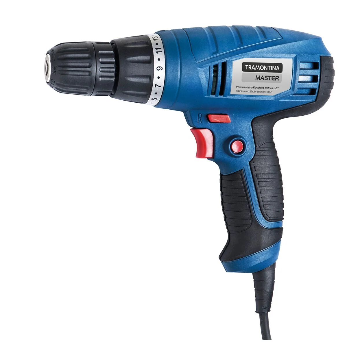 Parafusadeira/Furadeira 280 W 3/8" 127 V Tramontina MASTER para Uso Profissional com Velocidade Variável e Sistema de Reversão