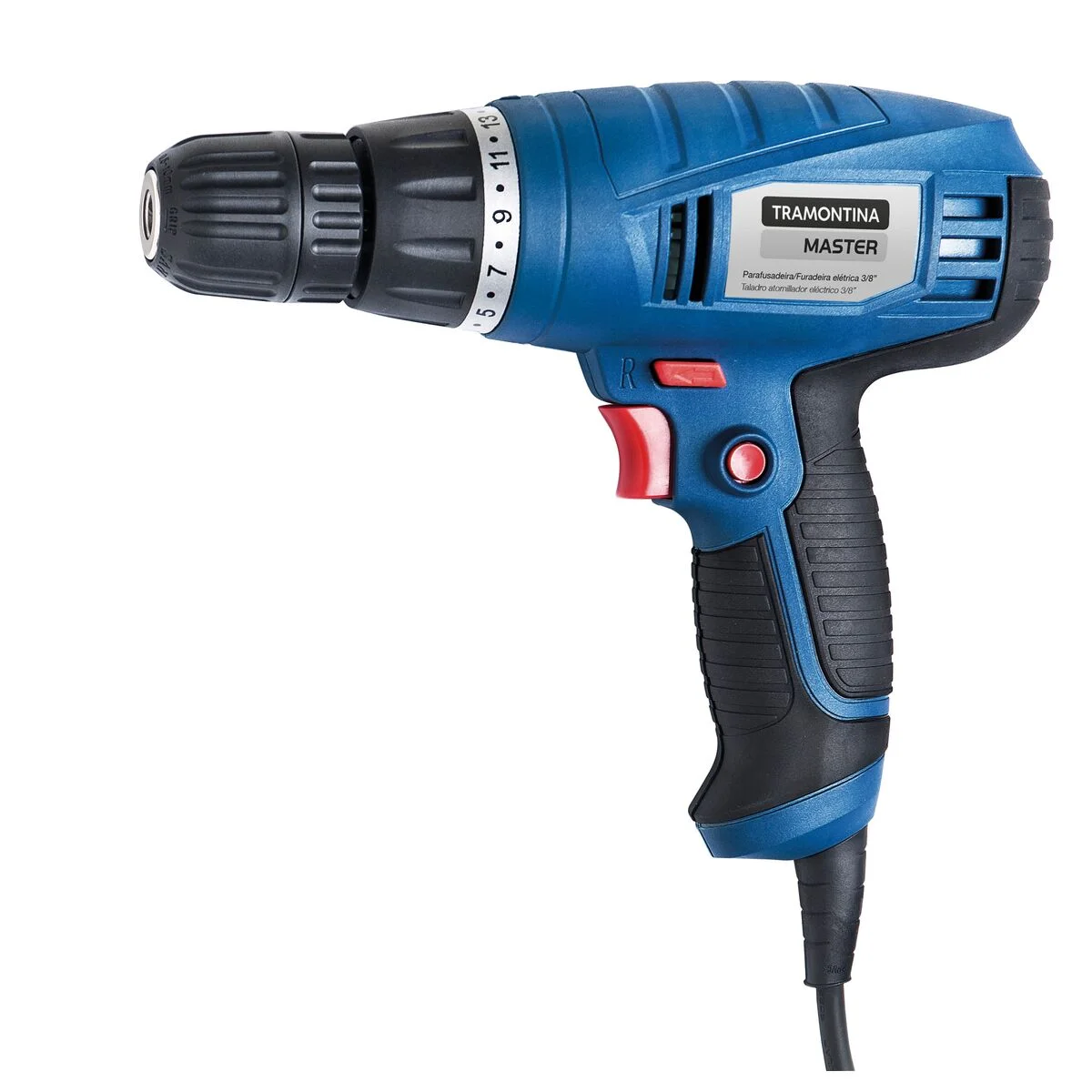 Parafusadeira/Furadeira 280 W 3/8" 220 V Tramontina MASTER para Uso Profissional com Velocidade Variável e Sistema de Reversão