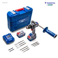Parafusadeira/Furadeira de Impacto 1/2" (13 mm) 20V 96 N.m Brushless Tramontina by Total - Com 2 baterias 20V de 4,0Ah, Carregador e Maleta