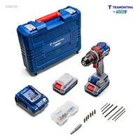 Parafusadeira/Furadeira de Impacto 1/2" (13mm) 20V 66 N.m Brushless Tramontina by Total - Com 2 Baterias 20V de 2,0Ah, Carregador e Maleta
