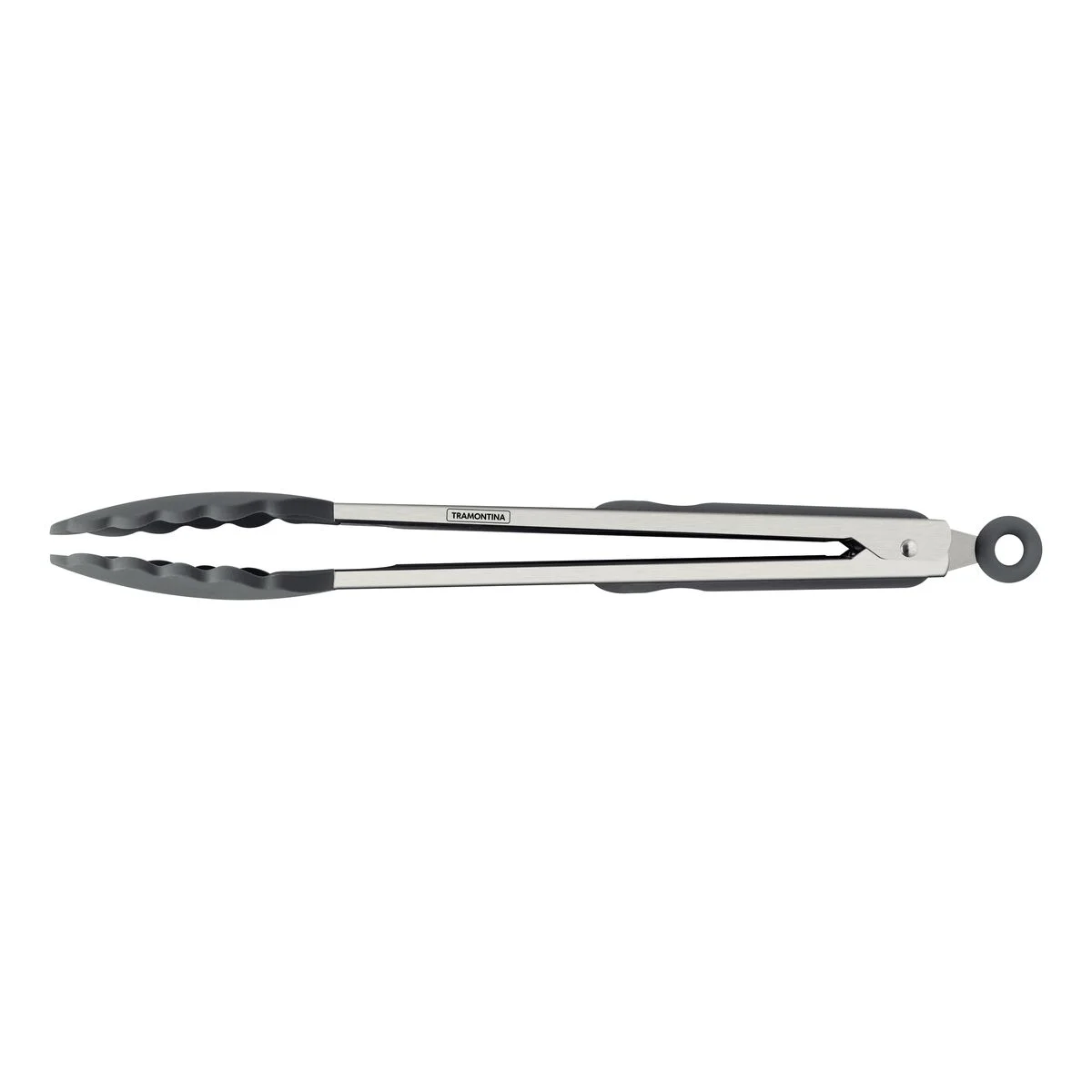 Pegador Multiuso Tramontina Moldê em Silicone Cinza e Aço Inox 35 cm
