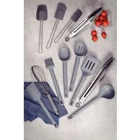 Pegador Multiuso Tramontina Moldê em Silicone Cinza e Aço Inox 35 cm