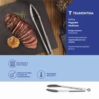 Pegador Multiuso Tramontina Softta de Silicone Cinza 33,9 cm