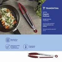 Pegador Multiuso Tramontina Softta de Silicone Vermelho 27 cm