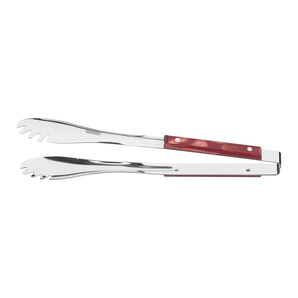Pegador de Carne Tramontina Churrasco com Lâmina em Aço Inox e Cabo de Madeira Tratada Polywood Vermelho