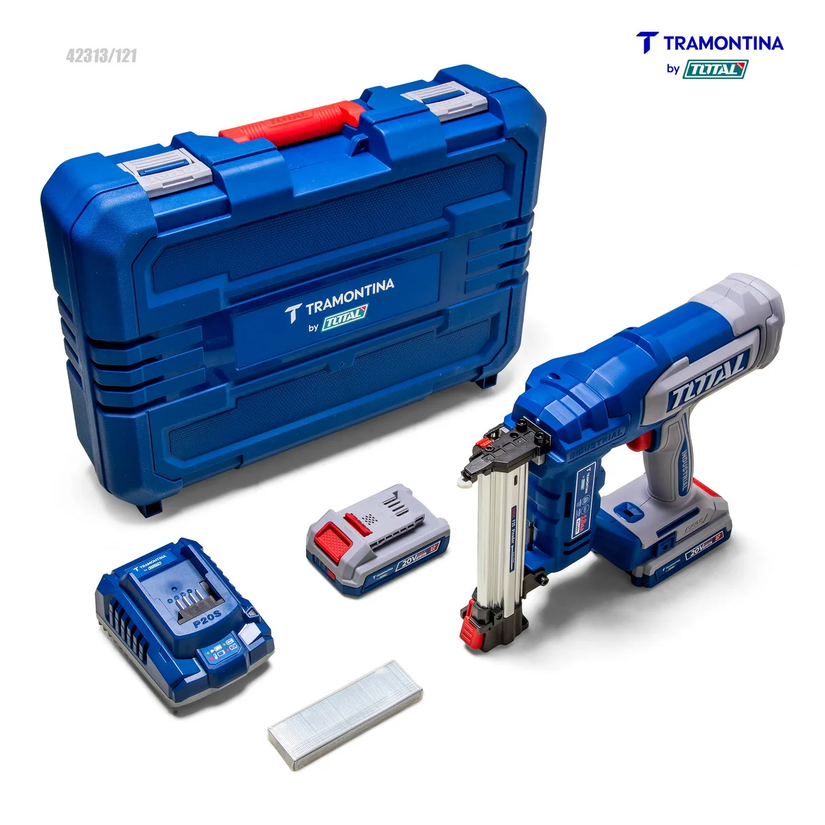 Pinador 20V 35 mm Tramontina by Total - Com 2 Baterias 20V de 2,0Ah, Carregador e Maleta