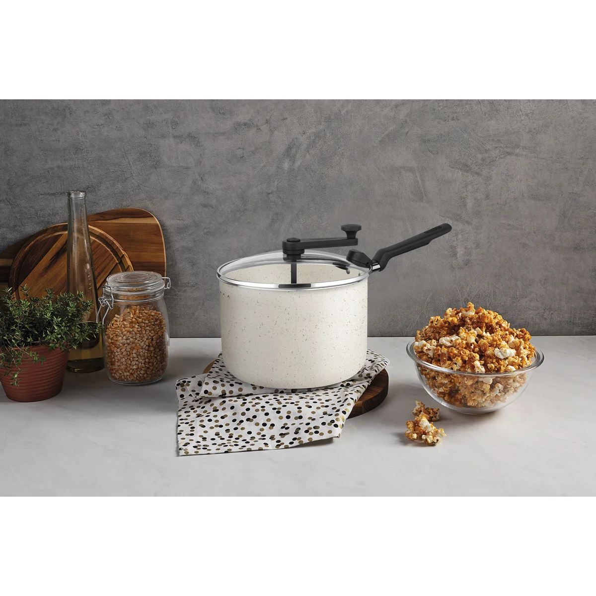 Pipoqueira Tramontina Loreto em Alumínio com Revestimento em Antiaderente Starflon Max Bege 20 cm 3,5 L