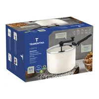 Pipoqueira Tramontina Loreto em Alumínio com Revestimento em Antiaderente Starflon Max Bege 20 cm 3,5 L