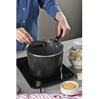 Pipoqueira Tramontina Mônaco Induction em Alumínio com Revestimento Interno e Externo Antiaderente Starflon Premium Preto 22 cm 5,4 L