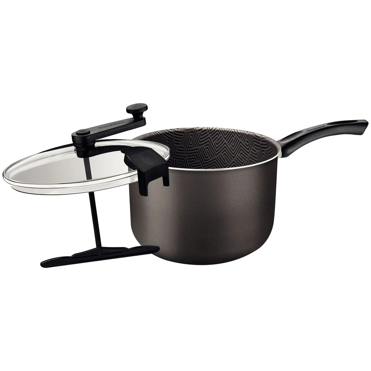 Pipoqueira Tramontina Paris em Alumínio com Revestimento Interno e Externo em Antiaderente Starflon Max Chumbo 22 cm 4,8 L