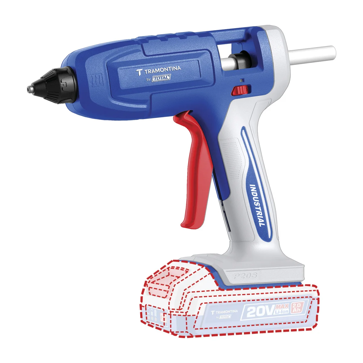 Pistola de Cola Quente 20V Tramontina by Total - Sem Bateria e Carregador