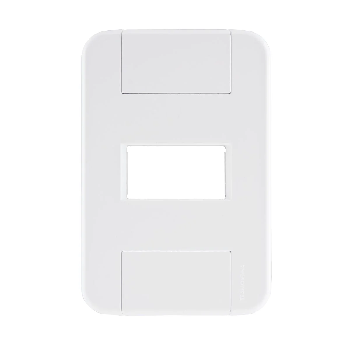 Placa 1 Posto Horizontal 4x2 Tramontina Tablet Branca 120 unidades