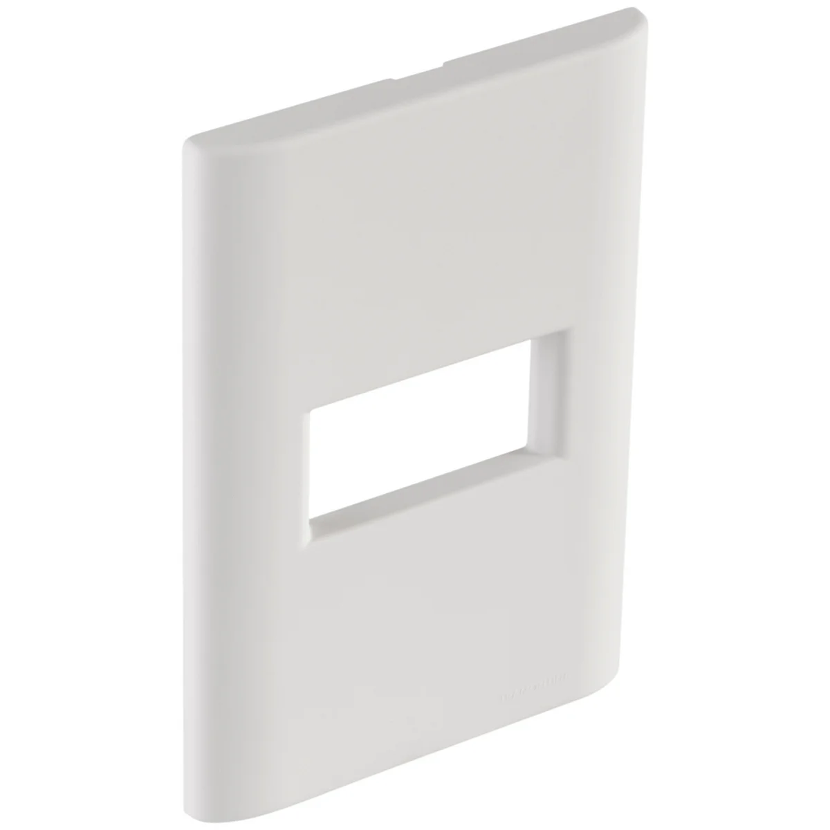 Placa 1 Posto Horizontal Tramontina Giz com Suporte Branco Soft Touch