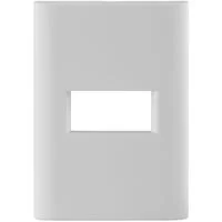 Placa 1 Posto Horizontal Tramontina Giz com Suporte Branco Soft Touch