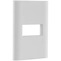 Placa 1 Posto Horizontal Tramontina Giz com Suporte Branco Soft Touch