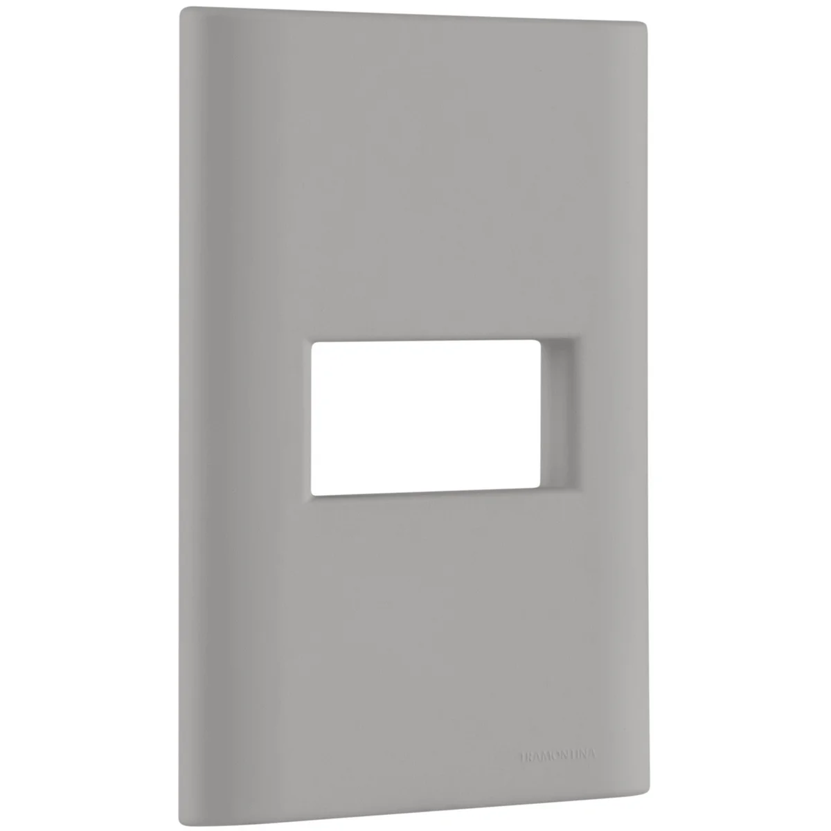 Placa 1 Posto Horizontal Tramontina Giz com Suporte Fendi Soft Touch