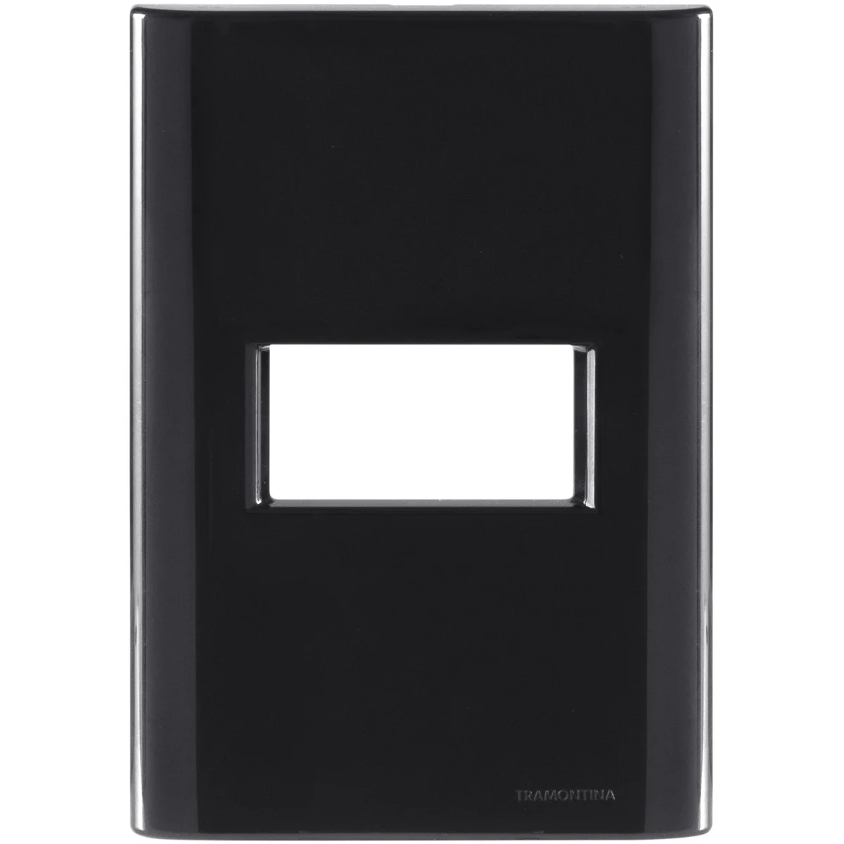 Placa 1 Posto Horizontal Tramontina Giz com Suporte Grafite