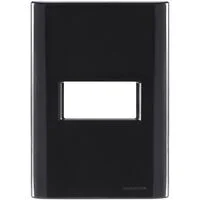 Placa 1 Posto Horizontal Tramontina Giz com Suporte Grafite