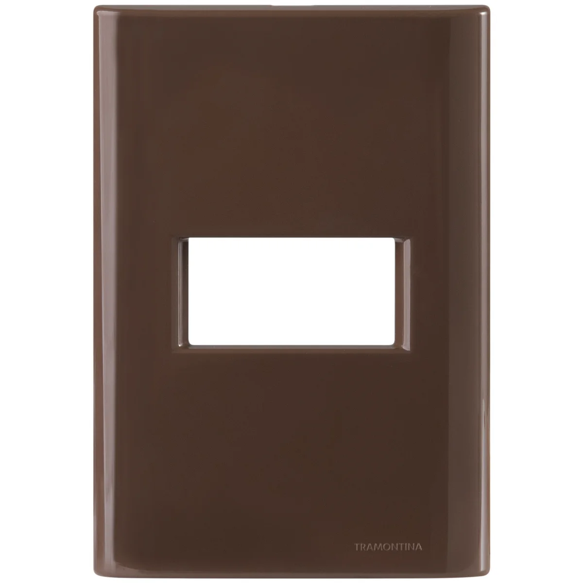 Placa 1 Posto Horizontal Tramontina Giz com Suporte Madeira
