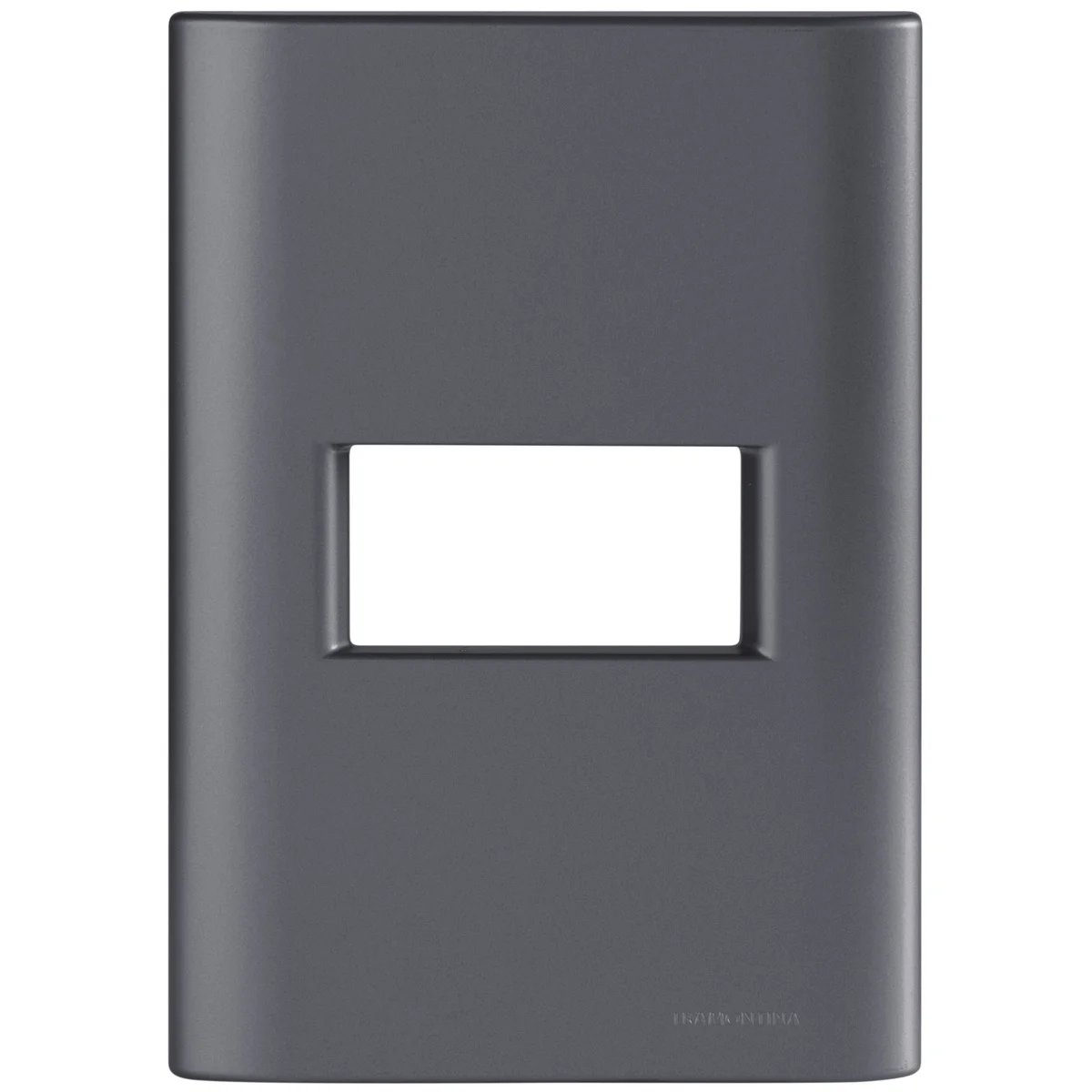 Placa 1 Posto Horizontal Tramontina Giz com Suporte Onix Metalizado