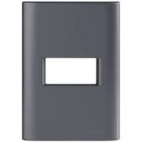 Placa 1 Posto Horizontal Tramontina Giz com Suporte Onix Metalizado