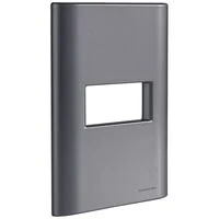 Placa 1 Posto Horizontal Tramontina Giz com Suporte Onix Metalizado