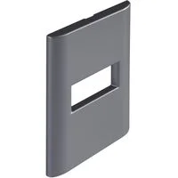 Placa 1 Posto Horizontal Tramontina Giz com Suporte Onix Metalizado