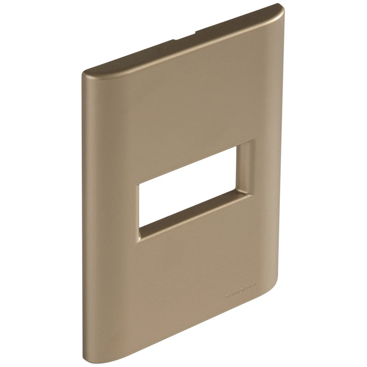 Placa 1 Posto Horizontal Tramontina Giz com Suporte Ouro Metalizado
