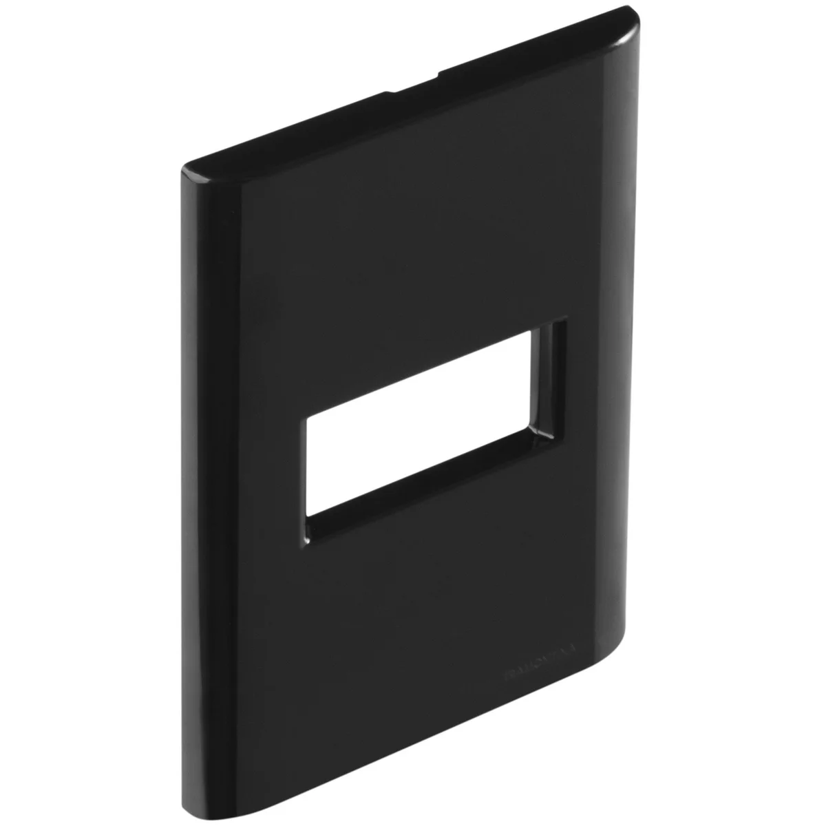 Placa 1 Posto Horizontal Tramontina Giz com Suporte Preto