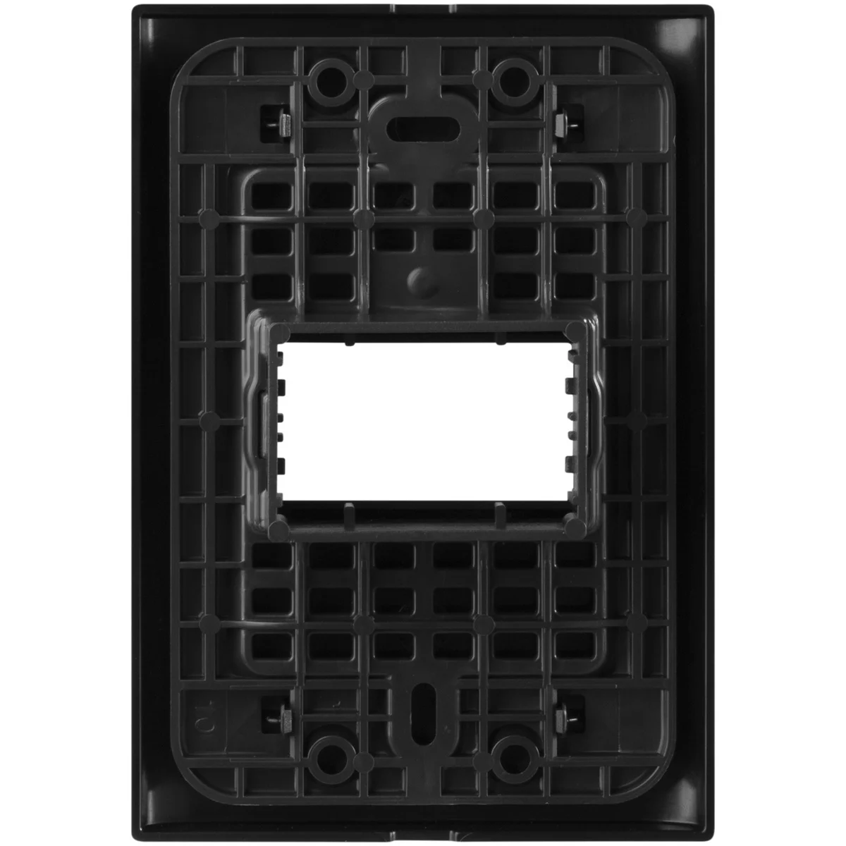 Placa 1 Posto Horizontal Tramontina Giz com Suporte Preto