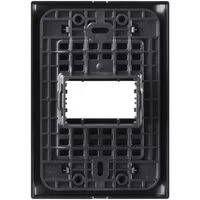 Placa 1 Posto Horizontal Tramontina Giz com Suporte Preto Soft Touch