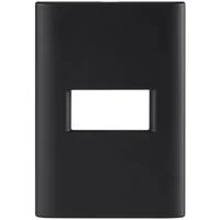 Placa 1 Posto Horizontal Tramontina Giz com Suporte Preto Soft Touch