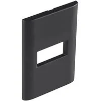 Placa 1 Posto Horizontal Tramontina Giz com Suporte Preto Soft Touch