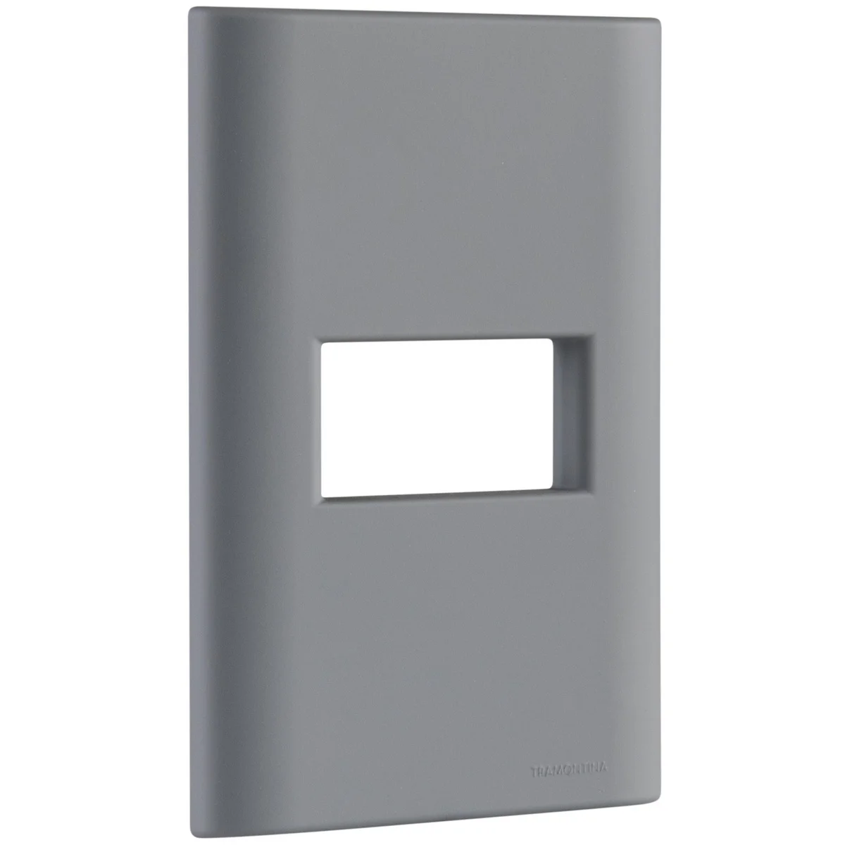 Placa 1 Posto Horizontal Tramontina Giz com Suporte Titânio Soft Touch