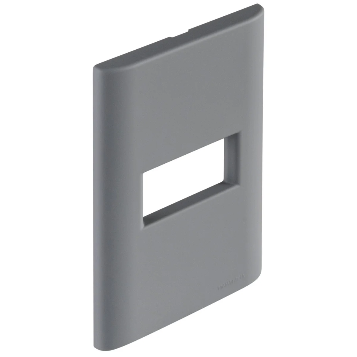 Placa 1 Posto Horizontal Tramontina Giz com Suporte Titânio Soft Touch