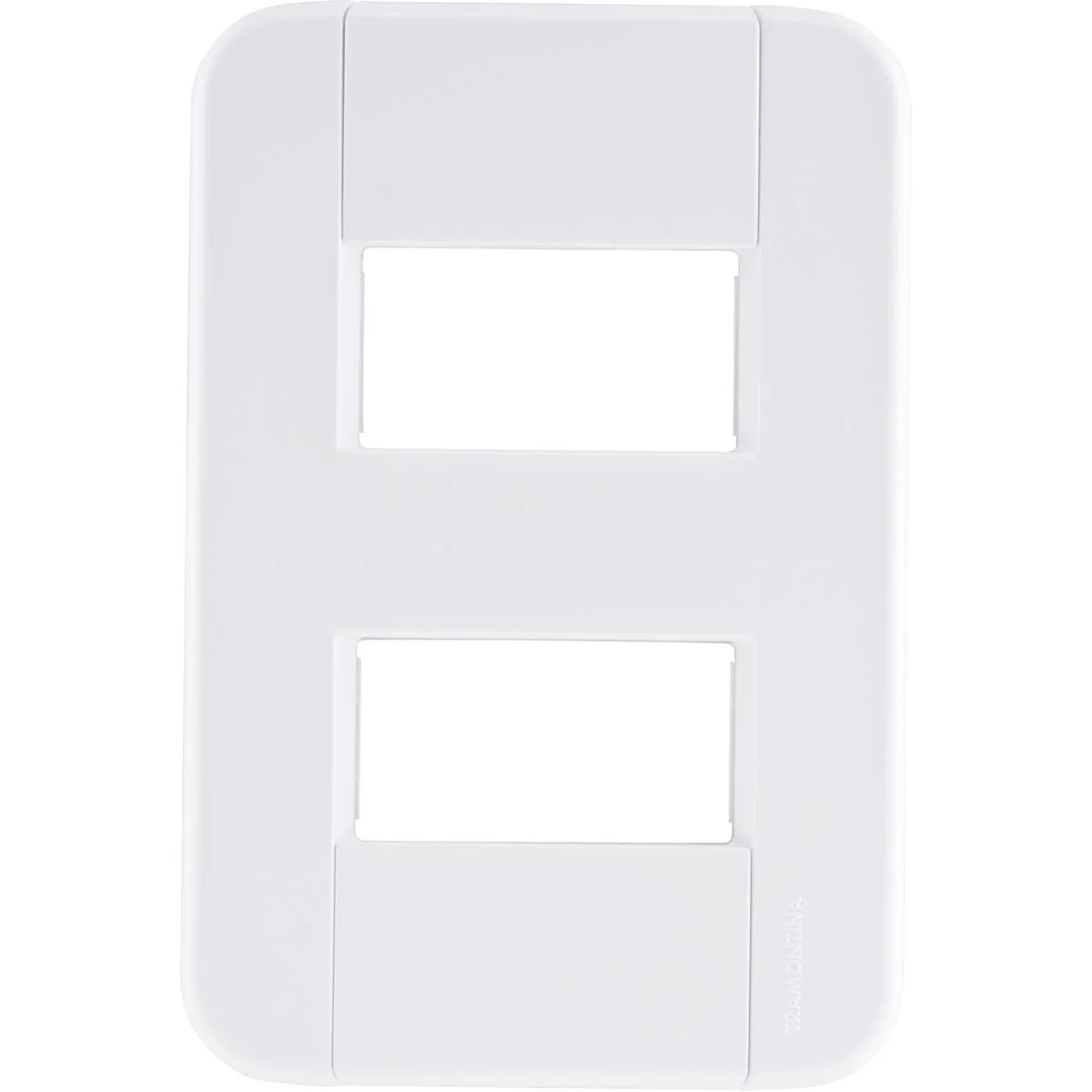 Placa 2 Postos Afastados 4x2 Tramontina Tablet Branca