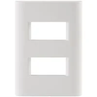 Placa 2 Postos Afastados Tramontina Giz com Suporte Branco Soft Touch