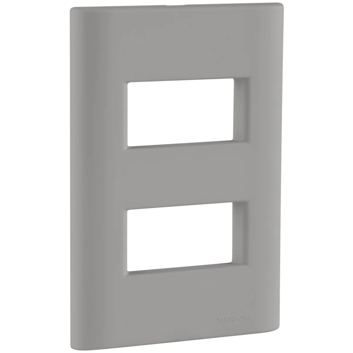 Placa 2 Postos Afastados Tramontina Giz com Suporte Fendi Soft Touch