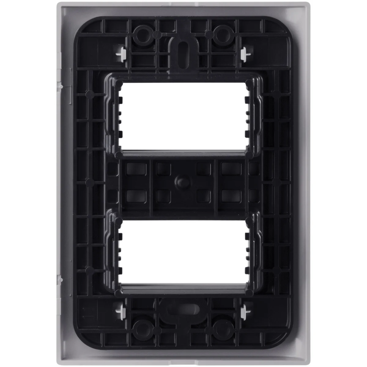 Placa 2 Postos Afastados Tramontina Giz com Suporte Fendi Soft Touch